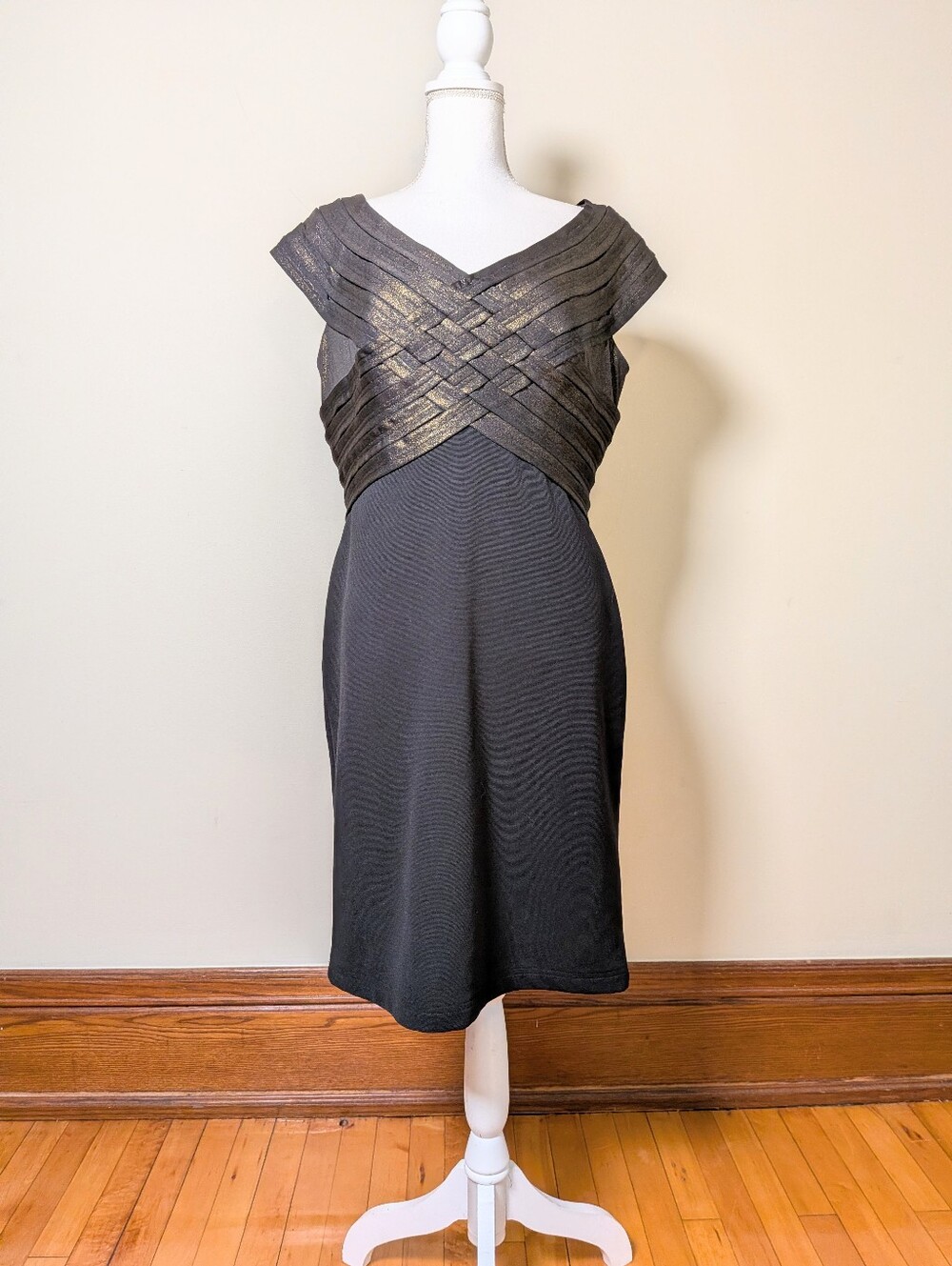 Black And Metallic Gold Dress
